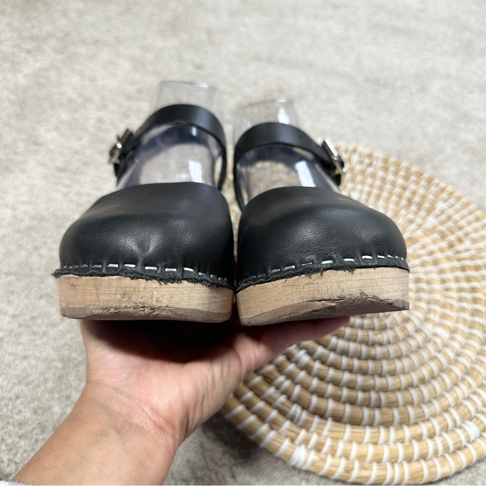 Lotta from Stockholm Women’s Highwood Mary Jane Leather Clogs in Black EU 42 - Picture 11 of 15